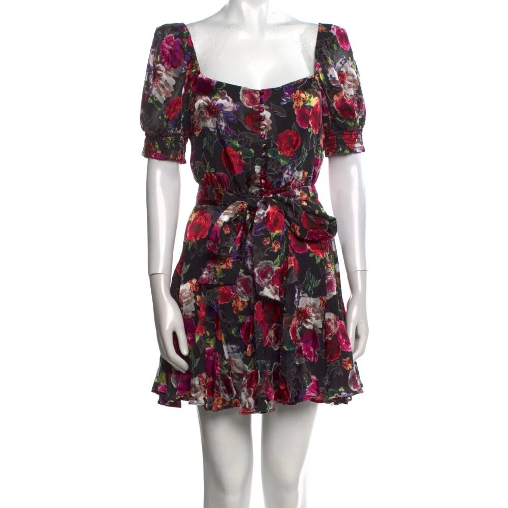 Alice + Olivia  Floral Print Mini Dress  Size: S | US 4
